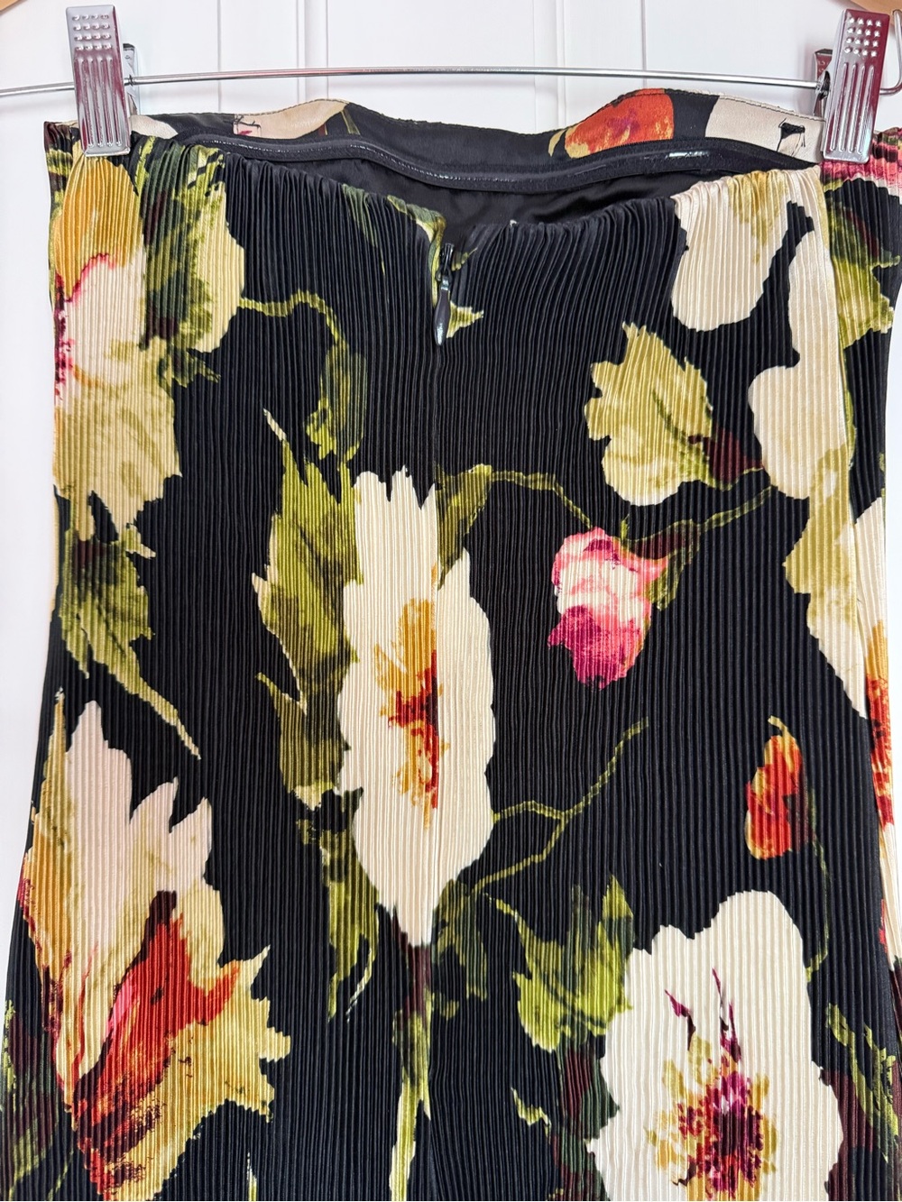Abercrombie & Fitch Black Floral Strapless Midi Dress, XXSP - Picture 4 of 4